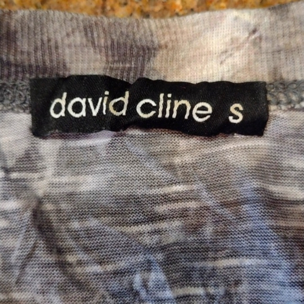 David Cline Gray and Taupe Long Sleeve Blouse - Picture 6 of 9